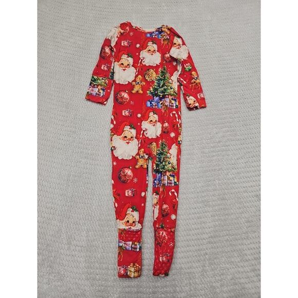 Bums & Roses Sleeper Size 18/24 Months Christmas Santa Bamboo Pajama Romper - Picture 5 of 6